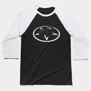 Black Metal Cat Baseball T-Shirt